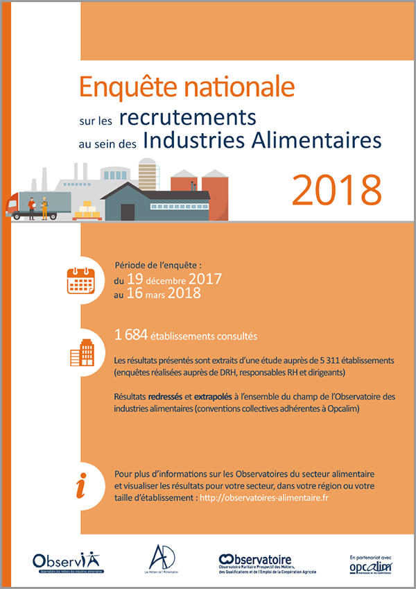 Enquête nationale sur les recrutements au sein de l' Industries Alimentaires 2018